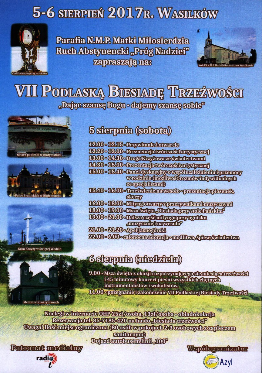 VII Podlaska Biesiada Trzeźwości - główna stacja kongresowa archidiecezji białostockiej